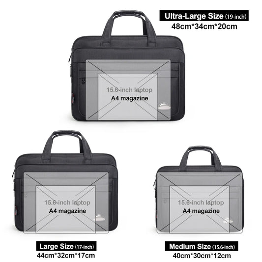 Heavy Duty Business Laptop Bag Large Capacity Shoulder Briefcase