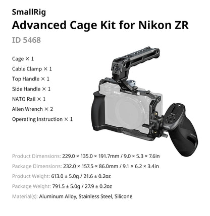 SmallRig ZR Cage Kit Gimbal Compatible Quick Release Setup