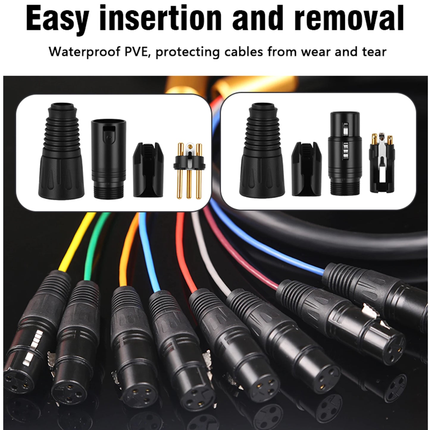 8-Channel XLR Snake Cable Male to Female 5m