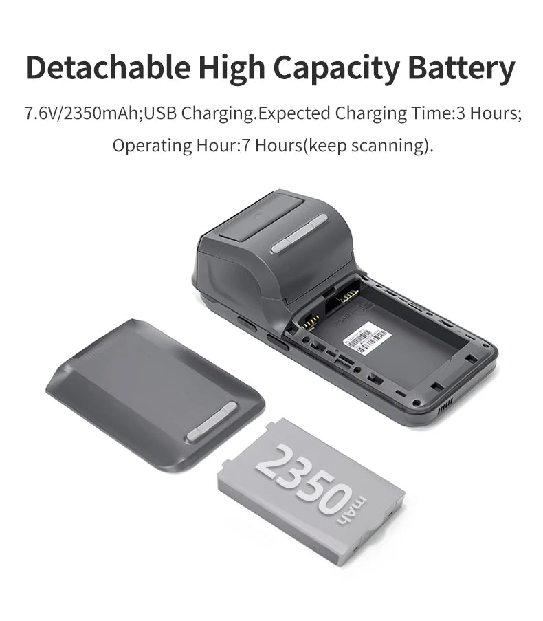Android Handheld POS Terminal with 58mm Printer