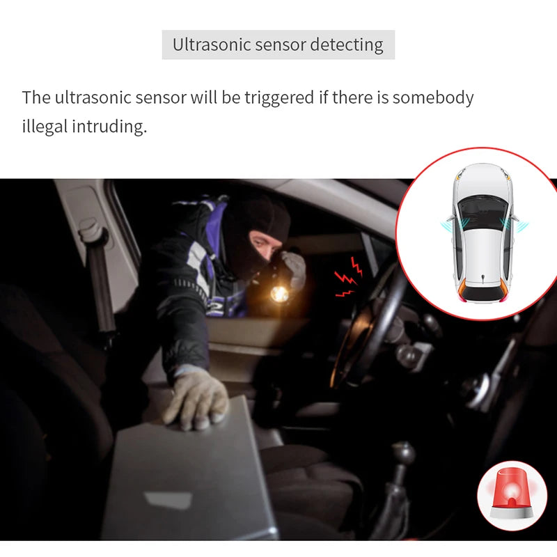 2-Way Car Alarm System with LCD Remote Starter