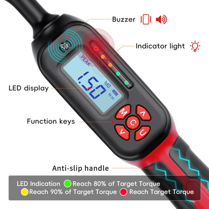 Precision Digital Torque Wrench ±2% Accuracy with Buzzer