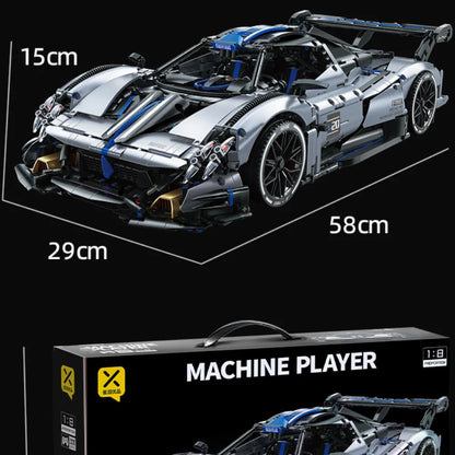 Silver Blue Technic Sports Car Construction Kit 3526 Pieces