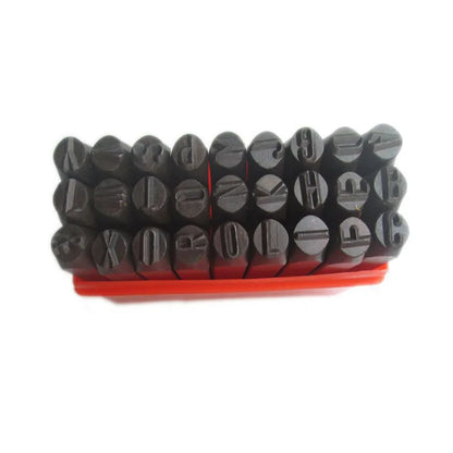 36-Piece 10mm Metal Alphabet & Number Punch Set