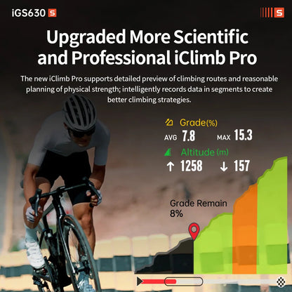 Bike Computer with 16 GB Maps and Smart Climb Planning
