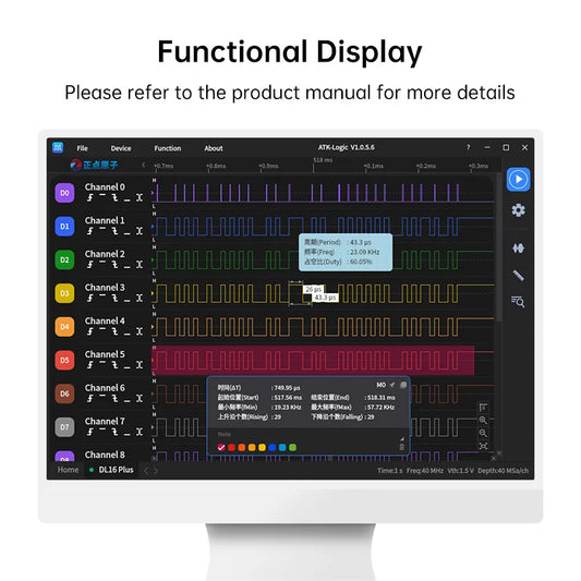 Portable 16CH Logic Analyzer for FPGA & ARM