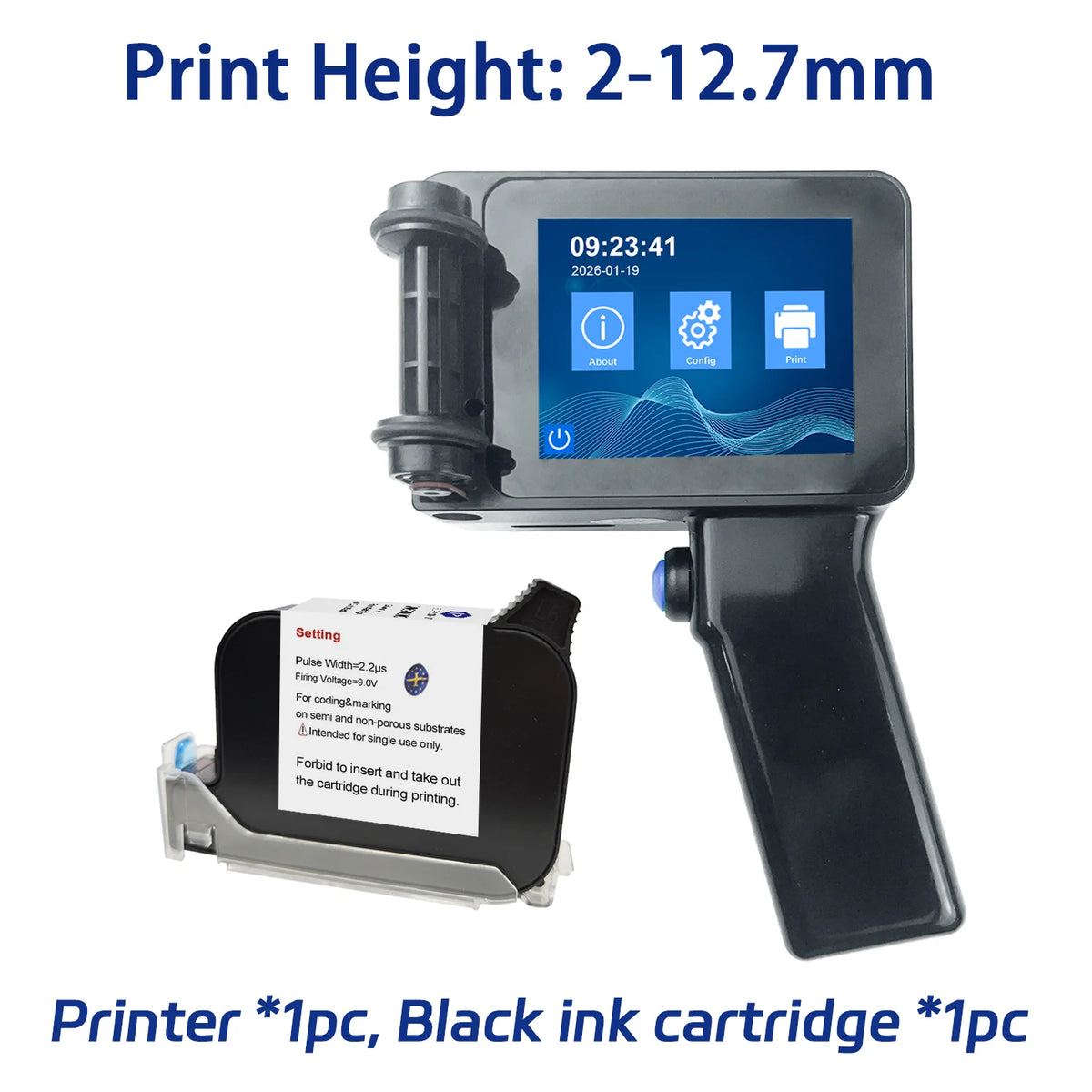 Portable Handheld Inkjet Printer for Text QR Barcode Coding