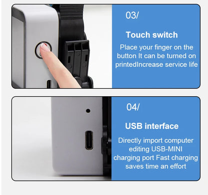 Mini Handheld Inkjet Printer QR Code Date Batch Coding