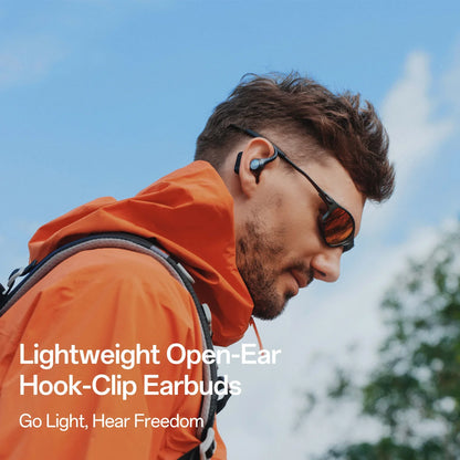 Open Ear Bluetooth 6.0 Sports Earbuds IPX5 ENC Black