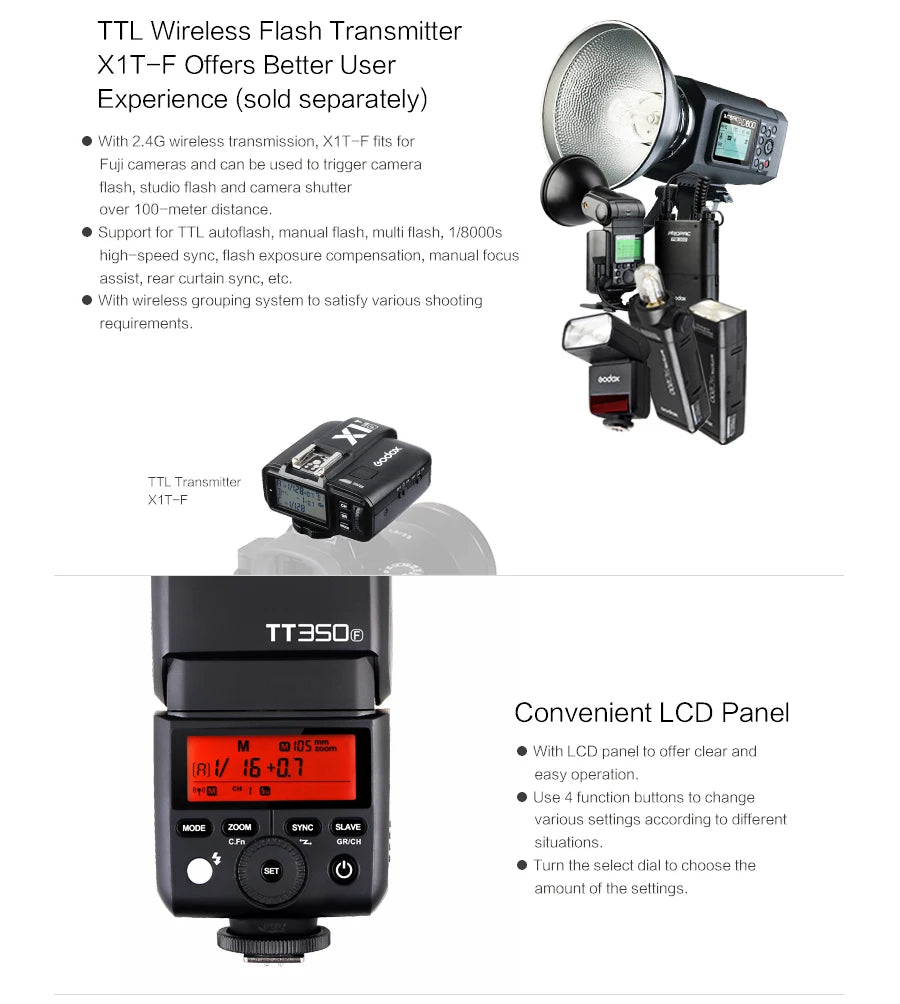 Wireless TTL Speedlite Flash 2.4G HSS for Canon Cameras