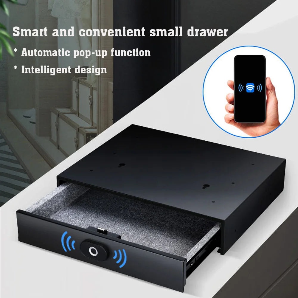 Smart Hidden Drawer Safe with Fingerprint Unlock