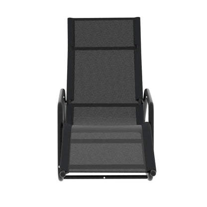 Poolside Wicker Lounger Chair with Rocking Feature