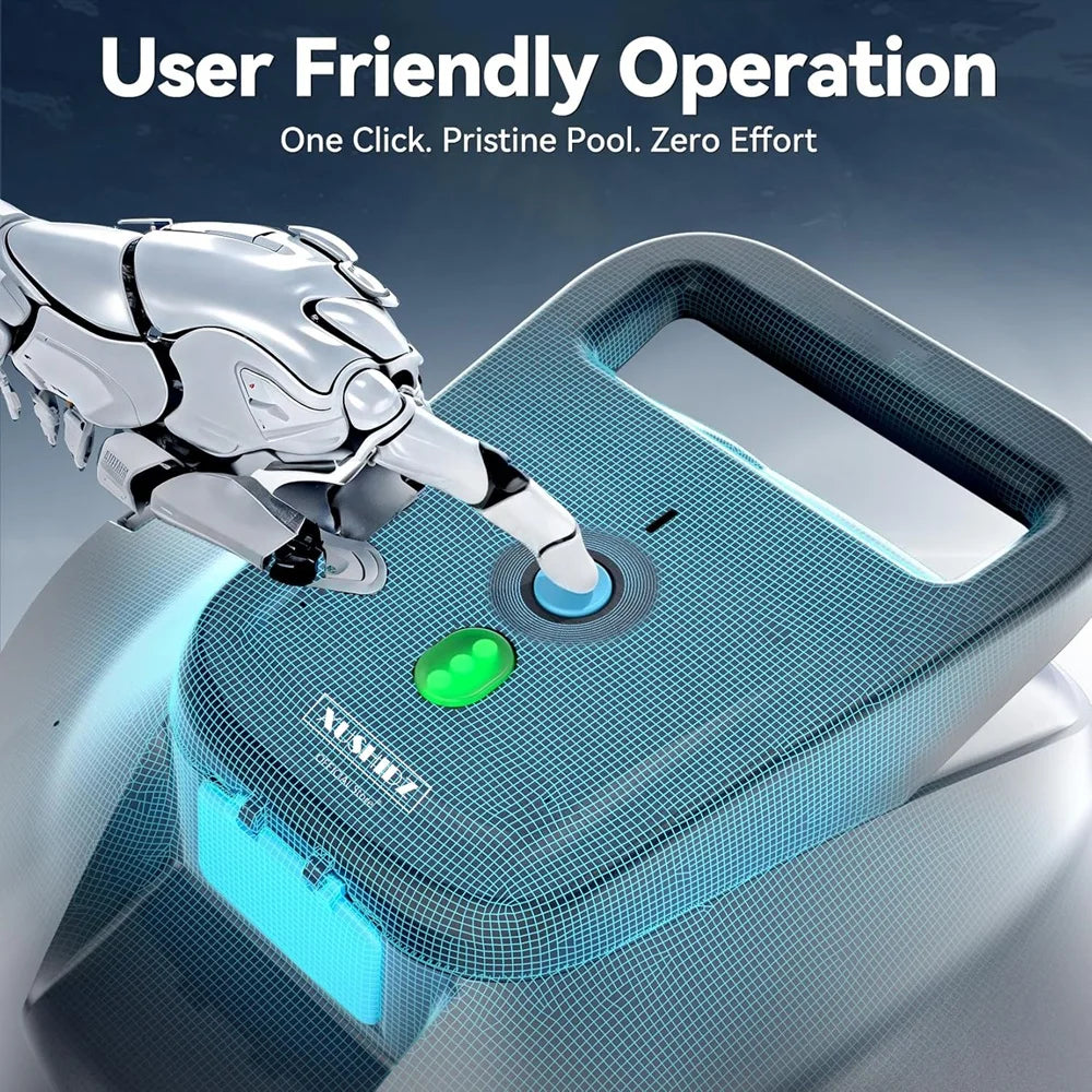 Wireless Swimming Pool Cleaner Robot with Intelligent Path Planning