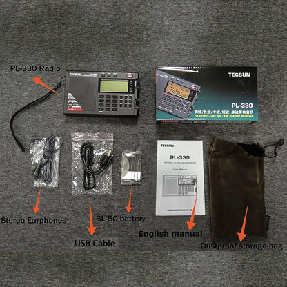 Portable Full Band Radio Receiver with High Sensitivity