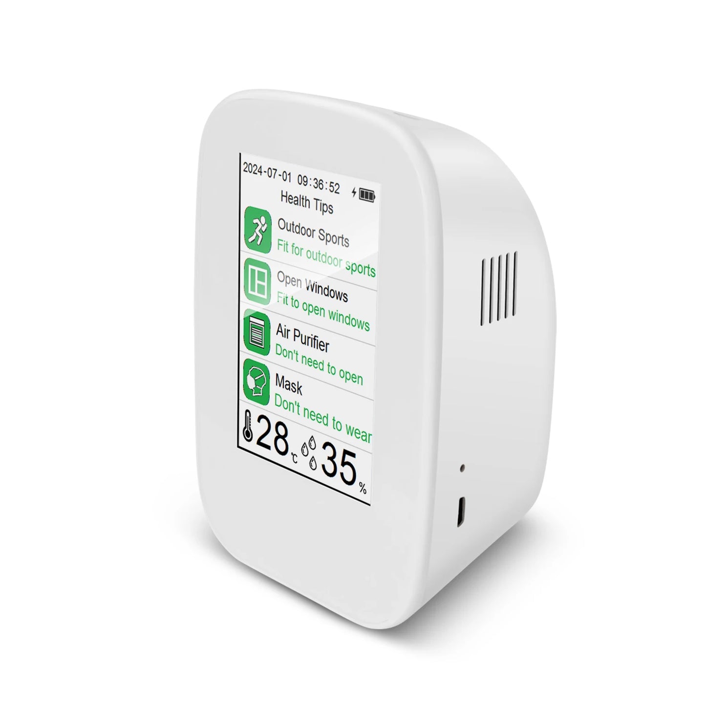 Digital Air Quality Monitor CO2 PM2.5 TVOC Temperature Humidity