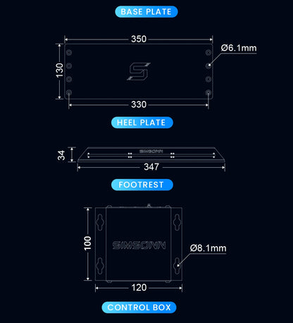Sim Racing Pedals with Pressure Sensor & Vibration