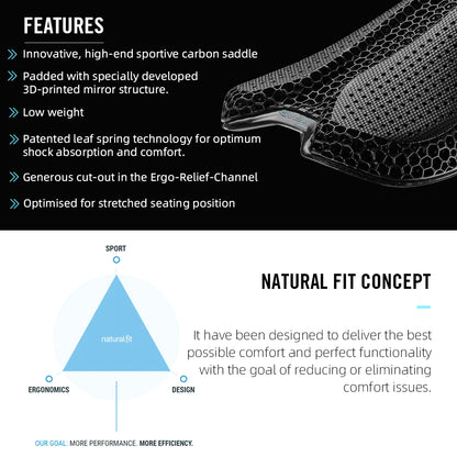 Ultralight 3D Printed Bike Saddle 175g for Road and MTB
