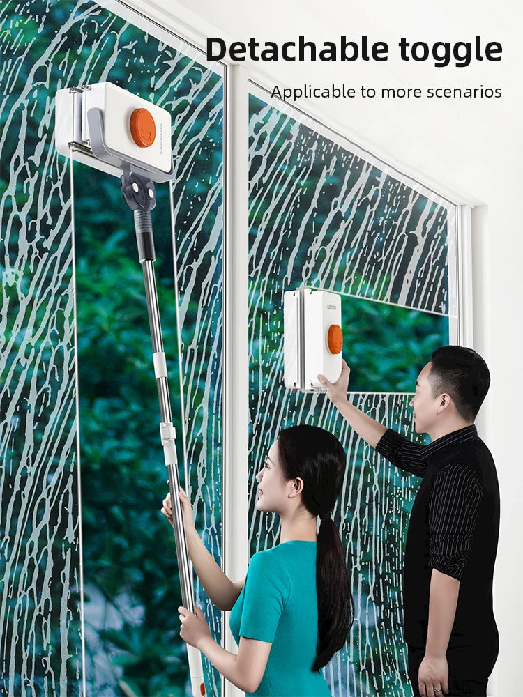 Professional Magnetic Window Cleaner Brush with Telescopic Rod