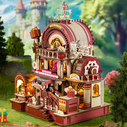 DIY Miniature Casa House Kit with Wooden Figurines for Gifts