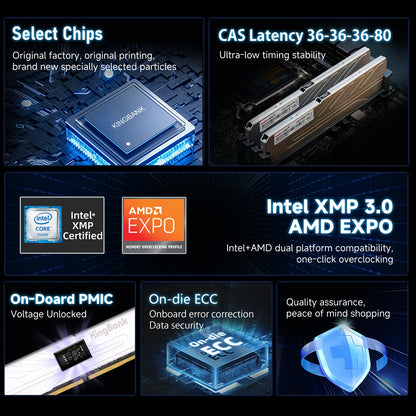 16GB DDR5 6000MHz High Speed RAM for Gaming Computers