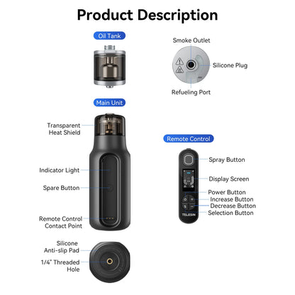 Portable Photography Smoke Machine with Remote Control