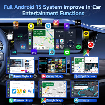 Car AI Box 8G+128G Android 13 GPS YouTube Ready