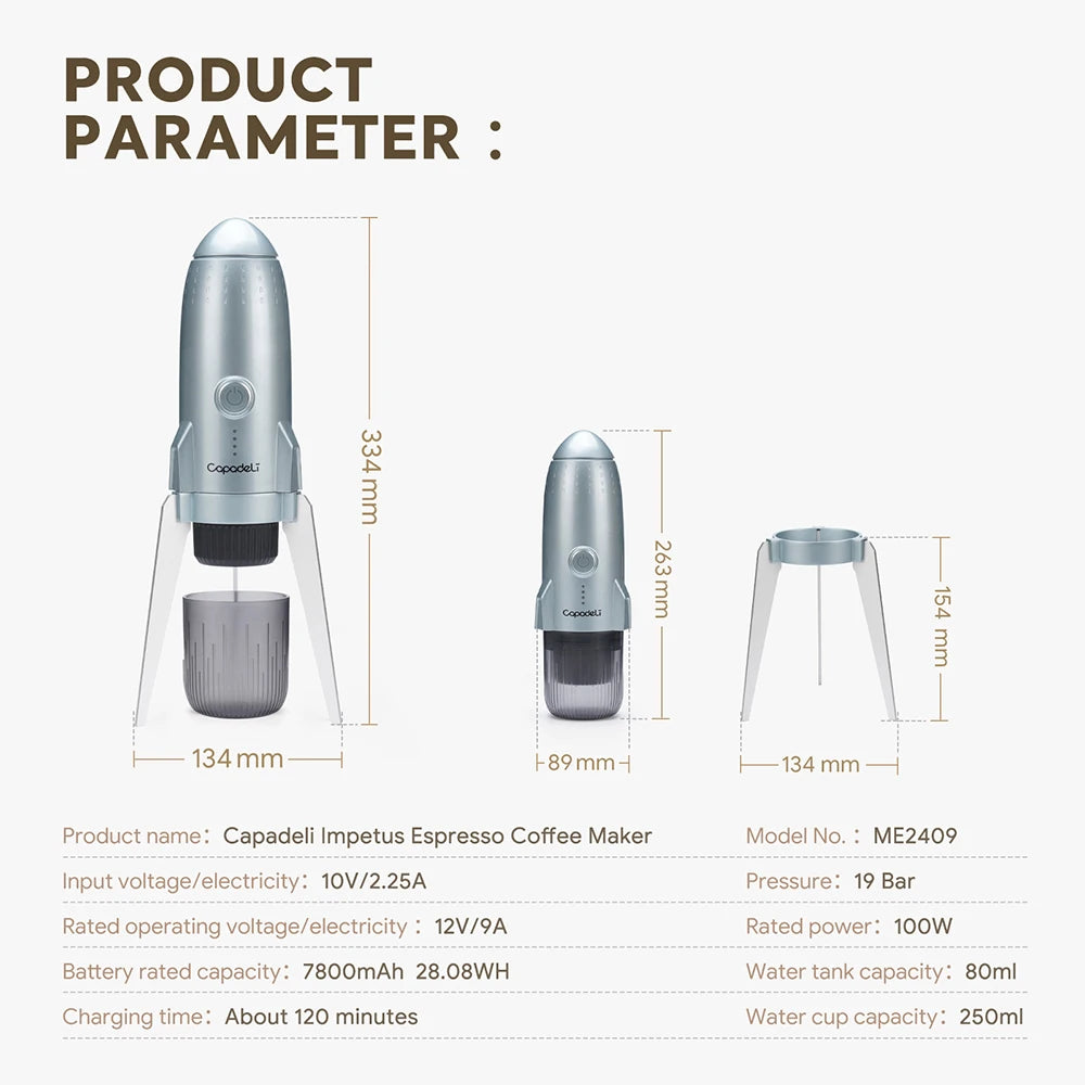 Portable 3-in-1 Espresso Machine for Travel and Camping