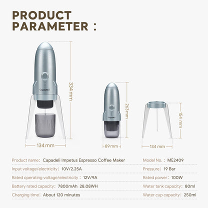 Portable 3-in-1 Espresso Machine for Travel and Camping
