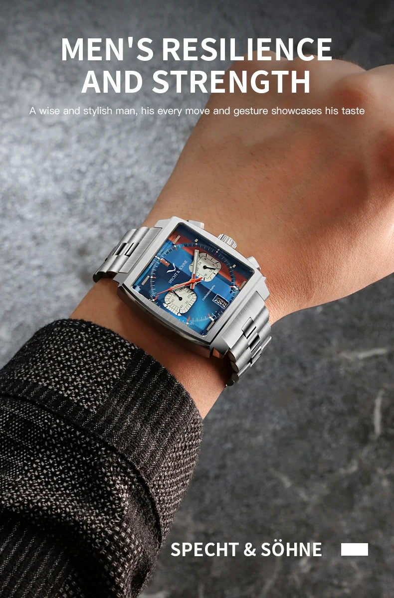 Stylish New Color-2 Stainless Steel Chronograph Watch