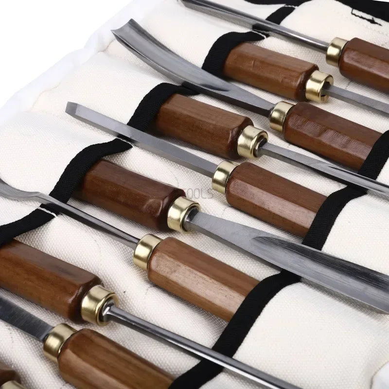 Woodworking Hand Chisel Set 12 Piece Carving and Shaping Tools