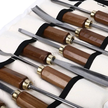 Woodworking Hand Chisel Set 12 Piece Carving and Shaping Tools