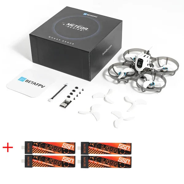 Brushless FPV Quadcopter with O4 Receiver and Four Batteries