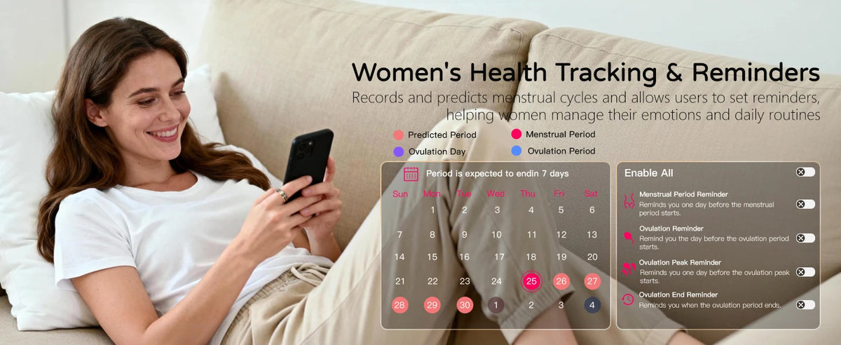 Smart Ring with AI Analysis Fitness and Sleep Tracking