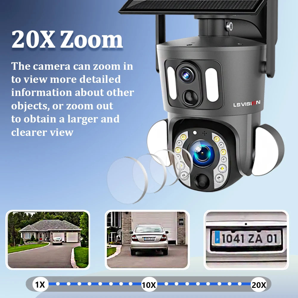 WiFi 20X Zoom 8MP Outdoor PTZ Security Camera