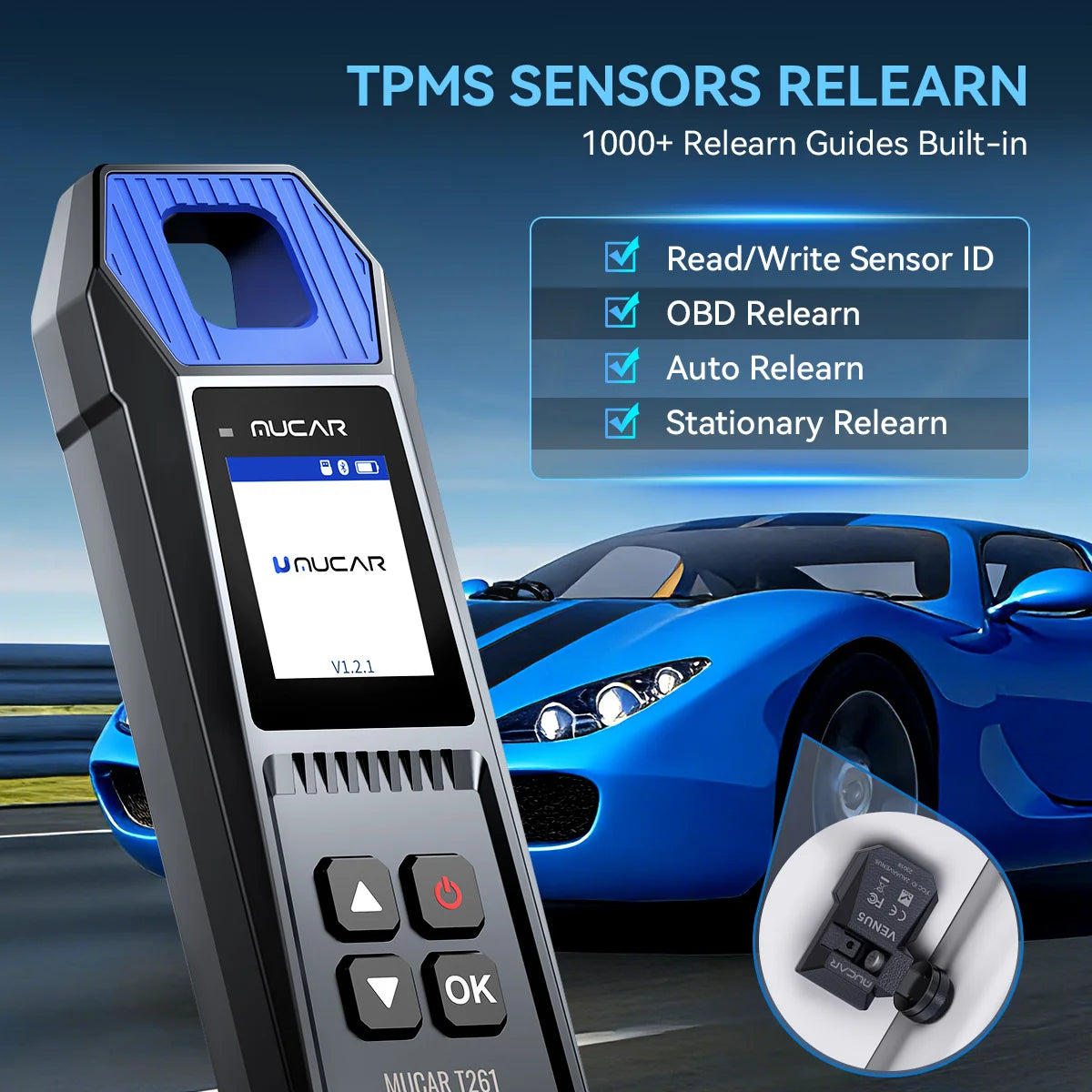 Automotive TPMS Sensor Activator & Programming Tool