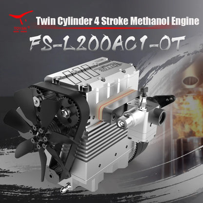 Twin Cylinder 4 Stroke Nitro Engine DIY Model Kit