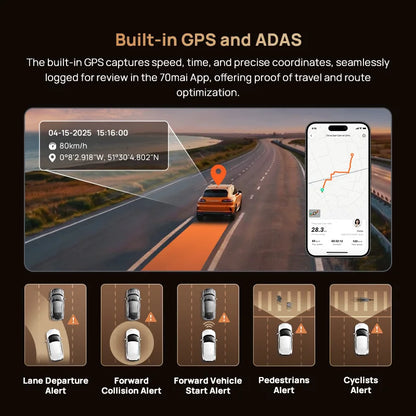 Front and Interior Car DVR 4K 256GB