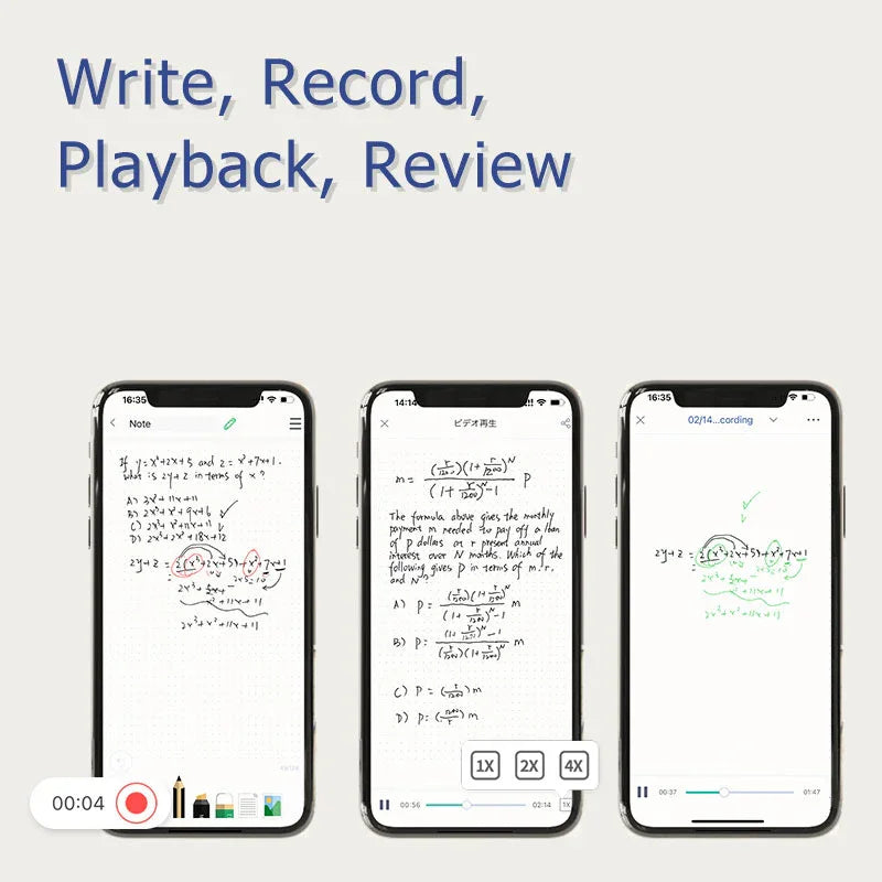 Reusable Smart Pen and Smart Notebook Set Offline Sync