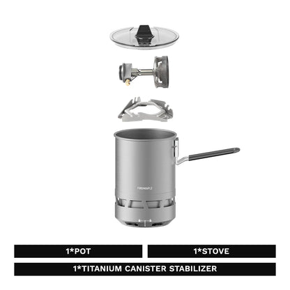 Portable Quickboil Camping Stove with Lightweight Gas Cooking System