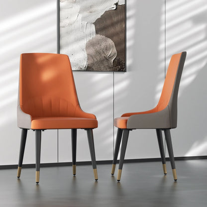 Luxury Orange Kitchen Chairs 2-Piece Set