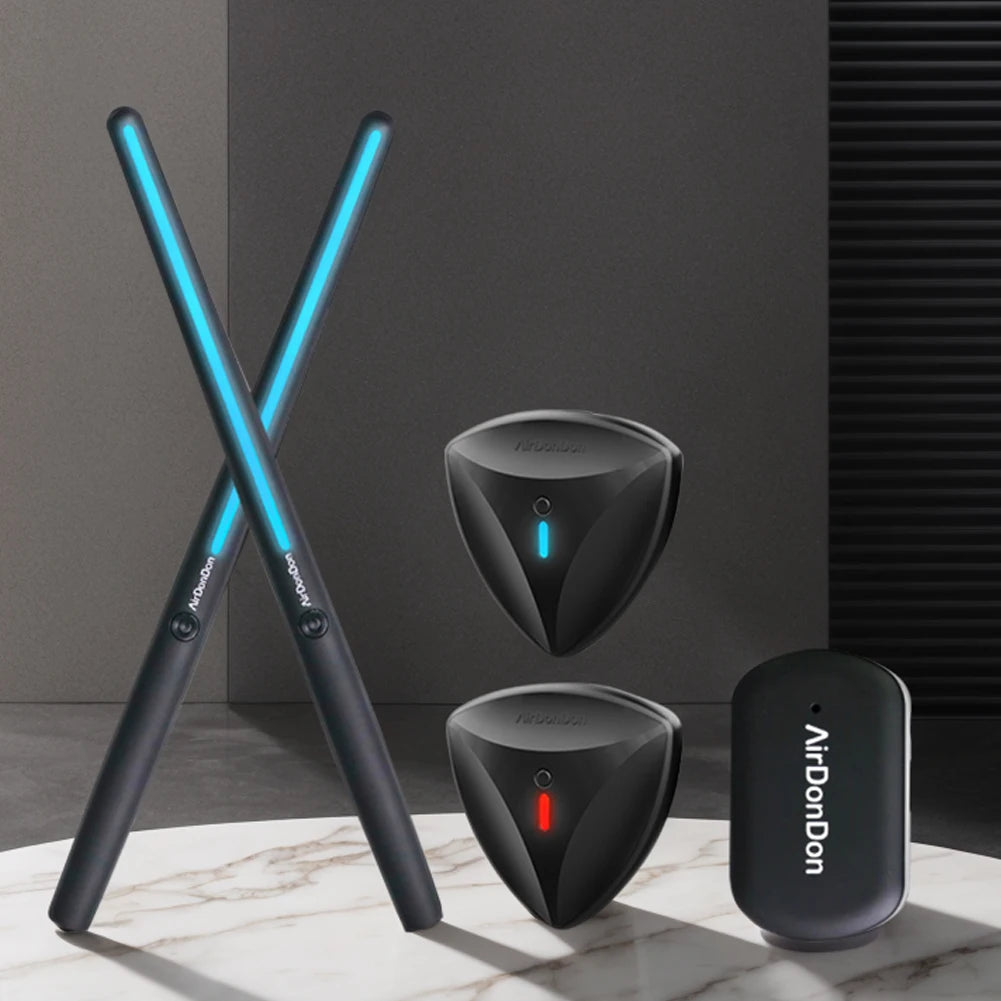 Wireless Air Drum Sticks with Bluetooth and Foot Pedal