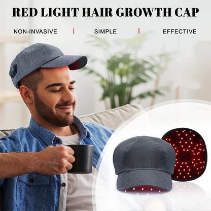 Full Coverage Red Light Therapy Cap in Grey AU Plug
