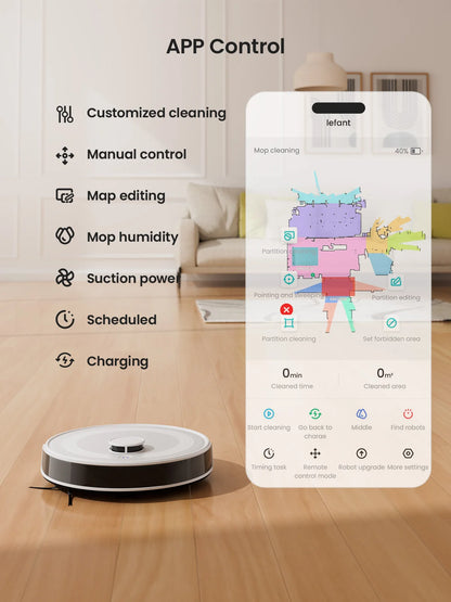 5500Pa Robot Vacuum Cleaner Laser Mapping for Carpets Pet Hair
