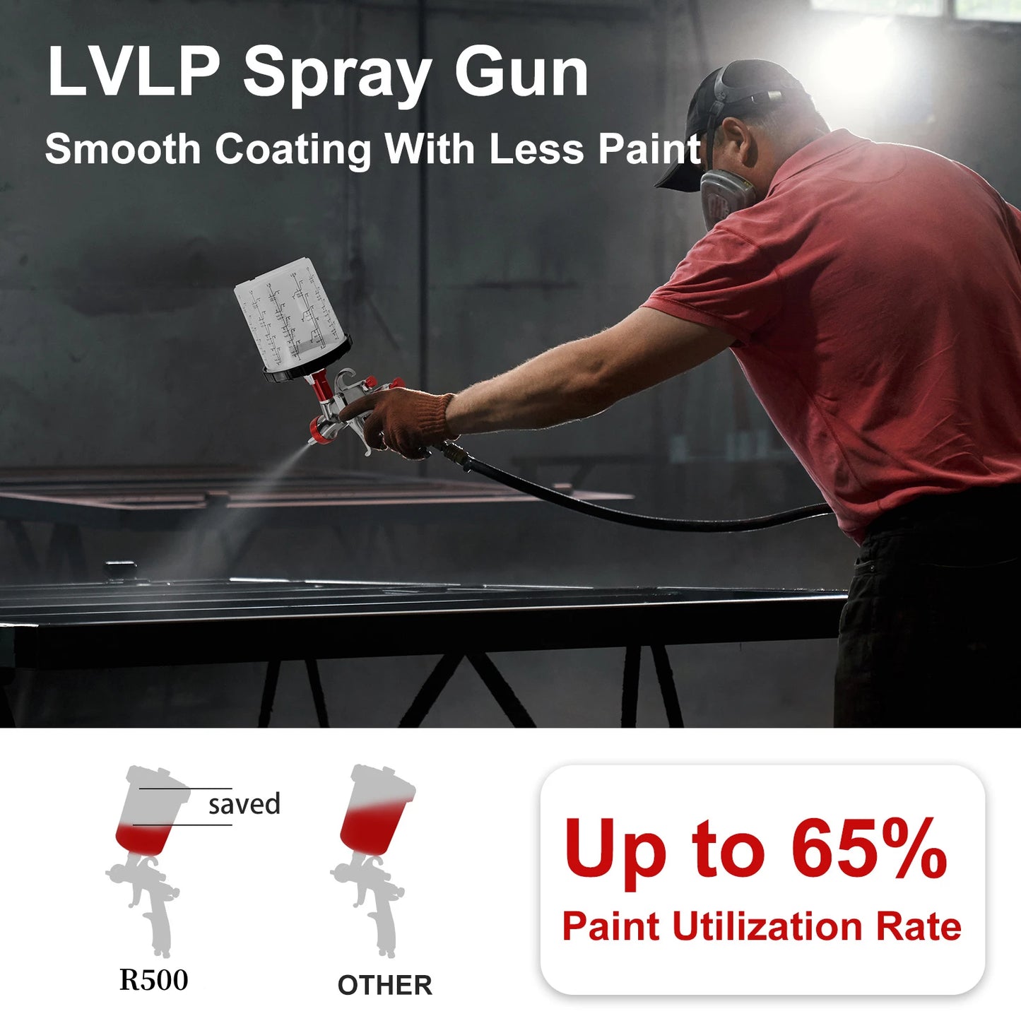 LVLP Spray Gun 1.3mm Fine Finish Automotive Paint