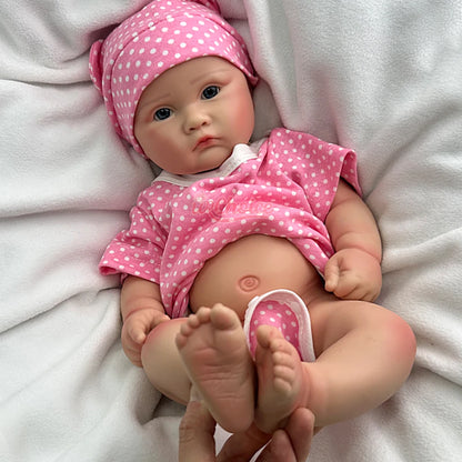 45cm Lifelike Silicone Reborn Baby Doll Painted