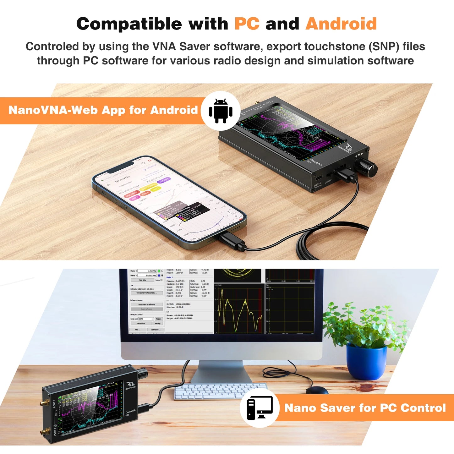 4.3" Portable Antenna Analyzer 10k–1.5GHz with SWR Meter