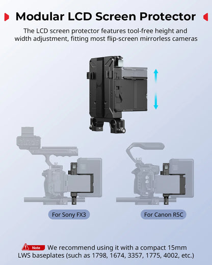 V-Mount Battery Plate Kit 15mm LWS Rod Camera Rig