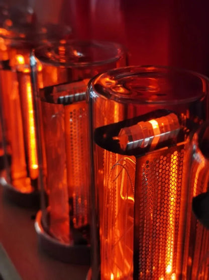 6-Bit Vintage Nixie Tube Clock LED Desktop Display Retro Amber