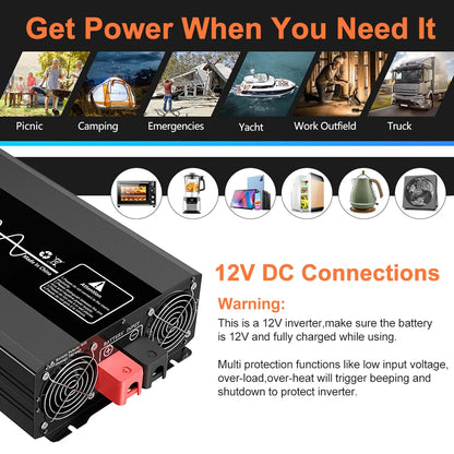 12V 4000W Pure Sine Wave Power Inverter