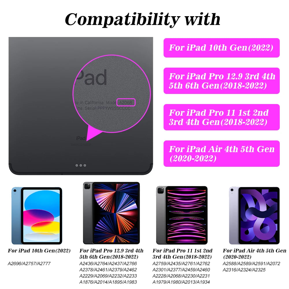 iPad Pro 13 Keyboard Case with Touchpad LCD Display